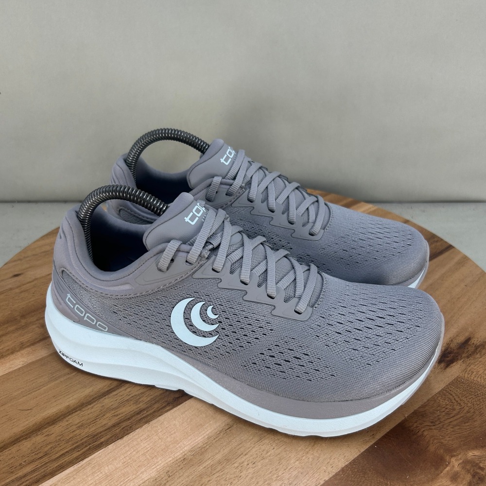 Topo Athletic Phantom 3 Running Shoes Grey Blue ZipFoam 5mm Drop Womens Size 8.5